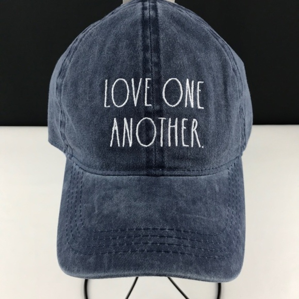 Rae Dunn - ‘Love One Another’ blue cap. OS. NWT. *Last One!
